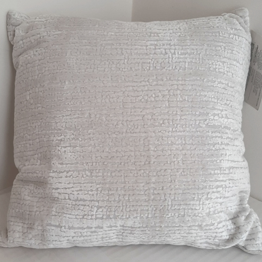 Kenneth Cole Platinum Velvet Decorative Pillow 16"